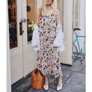 Wilfred The Mariette Midi Dress Floral Print Chiffon Summer Size Small